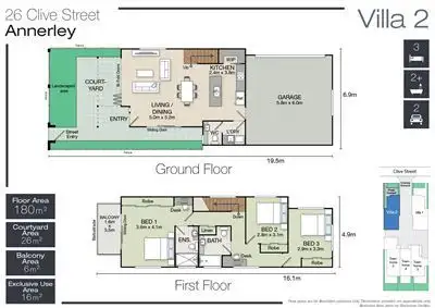 Floorplan of Homely townhouse listing, 2/26 Clive Street, Annerley QLD 4103