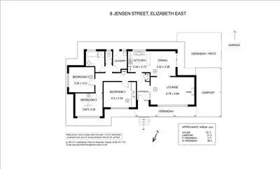 Floorplan of Homely house listing, 8 Jensen Street, Elizabeth East SA 5112
