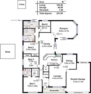 Floorplan of Homely house listing, 1 Hampshire Drive, Craigmore SA 5114