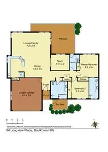 Floorplan of Homely villa listing, 84 Longview Place, Baulkham Hills NSW 2153