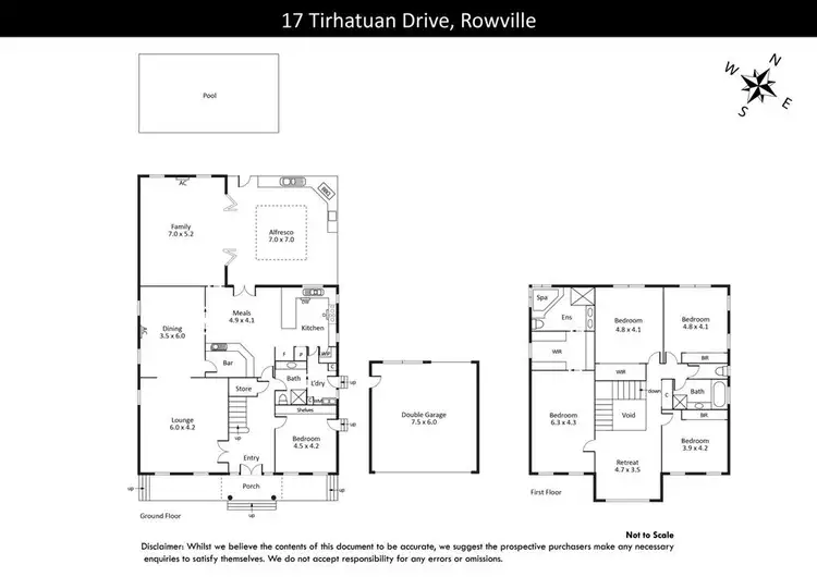 Floorplan of Homely house listing, 17 Tirhatuan Drive, Rowville VIC 3178
