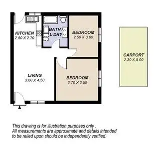Floorplan of Homely unit listing, 1/9 Edison Road, Bedford Park SA 5042