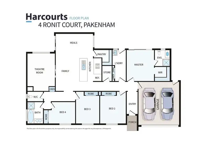 Floorplan of Homely house listing, 4 Ronit Court, Pakenham VIC 3810