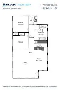 Floorplan of Homely unit listing, 1/7 Knopwood Lane, Huonville TAS 7109