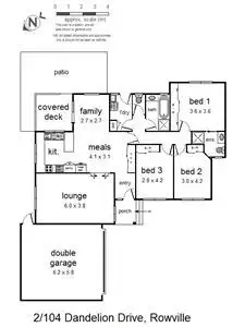 Floorplan of Homely house listing, 2/104 Dandelion Drive, Rowville VIC 3178