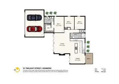 Floorplan of Homely house listing, 51 Twilight Street, Kenmore QLD 4069