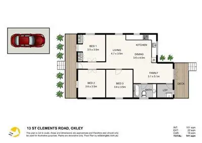 Floorplan of Homely house listing, 13 St Clements Road, Oxley QLD 4075