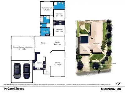 Floorplan of Homely house listing, 14 Carol Street, Mornington VIC 3931