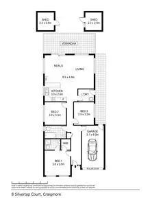 Floorplan of Homely house listing, 8 Silvertop Court, Craigmore SA 5114