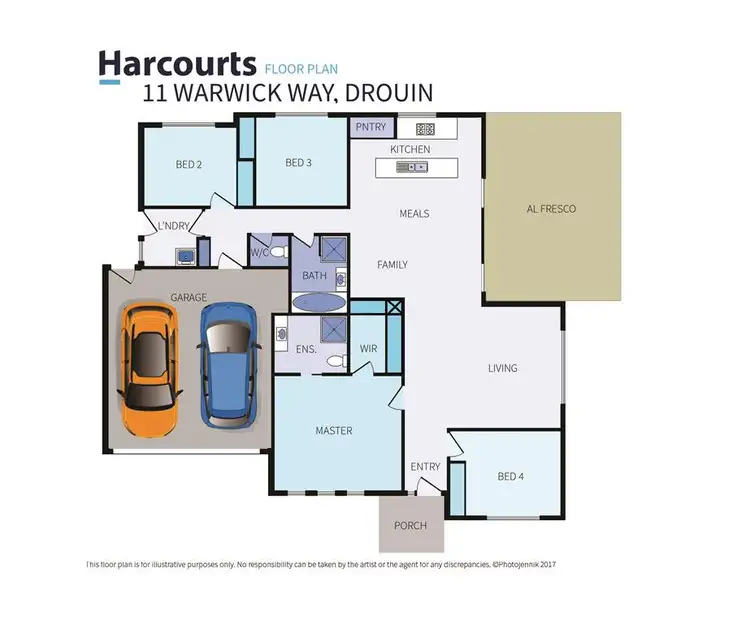 Floorplan of Homely house listing, 11 Warwick Way, Drouin VIC 3818