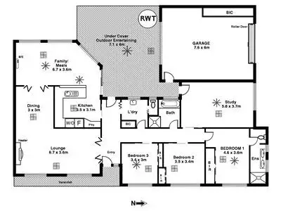 Floorplan of Homely house listing, 46 MacArthur Avenue, North Brighton SA 5048