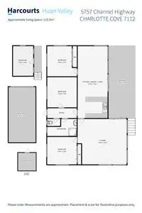 Floorplan of Homely house listing, 5757 Channel Highway, Charlotte Cove TAS 7112