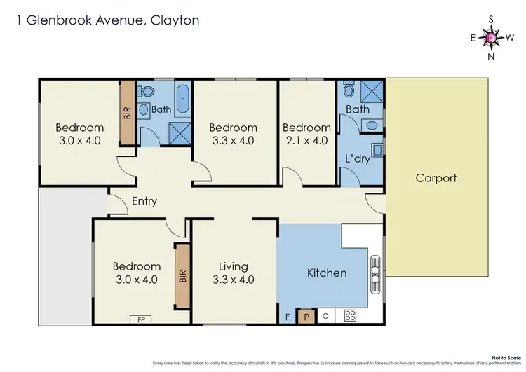 Floorplan of Homely house listing, 1 Glenbrook Avenue, Clayton VIC 3168
