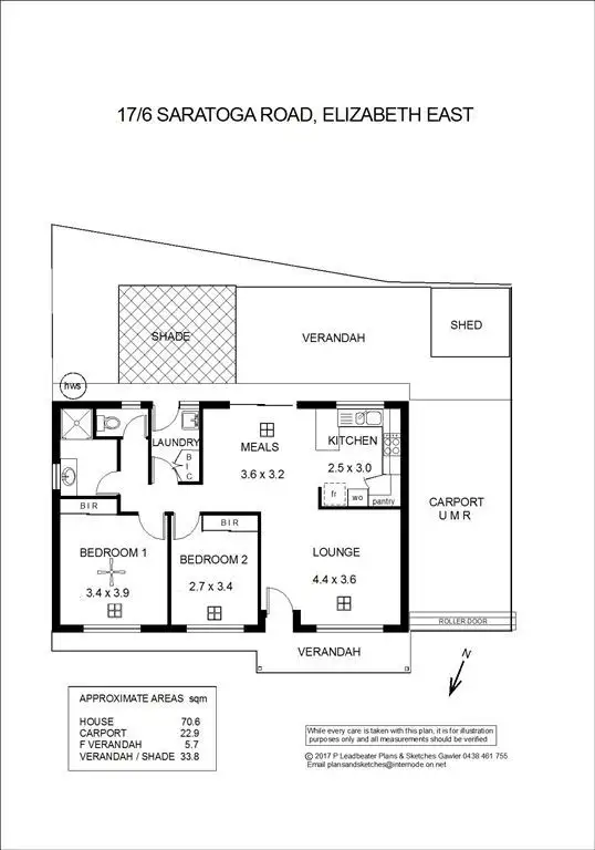 Floorplan of Homely unit listing, 17/6 Saratoga Road, Elizabeth East SA 5112