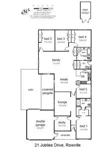 Floorplan of Homely house listing, 21 Jubilee Drive, Rowville VIC 3178