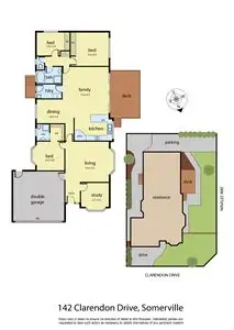 Floorplan of Homely house listing, 142 Clarendon Drive, Somerville VIC