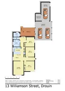 Floorplan of Homely house listing, 13 Williamson Street, Drouin VIC 3818