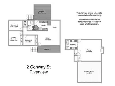 Floorplan of Homely house listing, 2 Conway St, Riverview QLD 4303