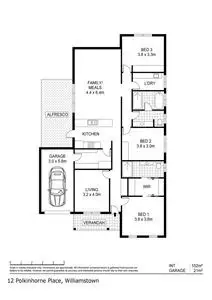 Floorplan of Homely house listing, 12 Polkinghorne Place, Williamstown SA 5351