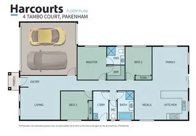 Floorplan of Homely house listing, 4 Tambo Court, Pakenham VIC 3810