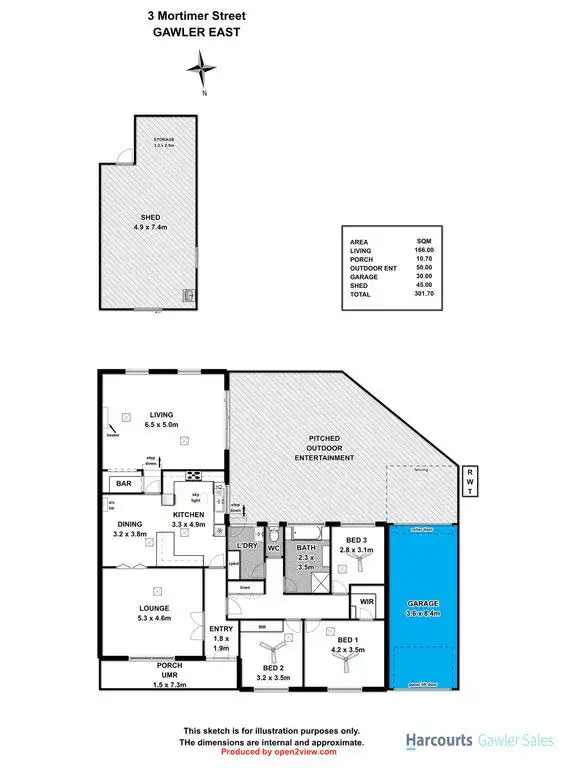 Floorplan of Homely house listing, 3 Mortimer Street, Gawler East SA 5118