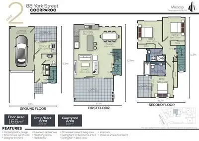 Floorplan of Homely townhouse listing, 2/88 York Street, Coorparoo QLD 4151