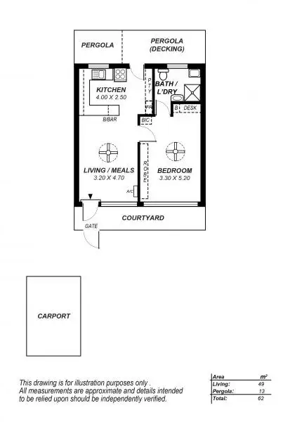Floorplan of Homely unit listing, U7/1 Burnside Court, Burnside SA 5066