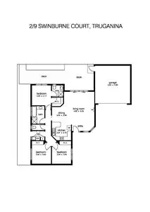 Floorplan of Homely unit listing, 2/9 Swinburne Court, Truganina VIC 3029