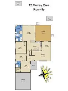 Floorplan of Homely house listing, 12 Murray Crescent, Rowville VIC 3178