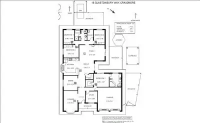 Floorplan of Homely house listing, 16 Glastonbury Way, Craigmore SA 5114