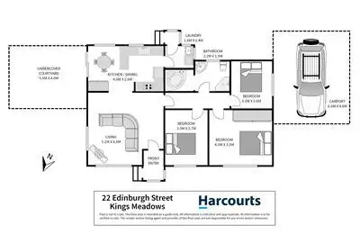 Floorplan of Homely house listing, 22 Edinburgh Street, Kings Meadows TAS 7249