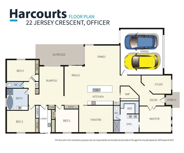 Floorplan of Homely house listing, 22 Jersey Crescent, Officer VIC 3809