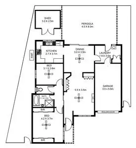 Floorplan of Homely unit listing, 3/1 Beachway Avenue, Brooklyn Park SA 5032