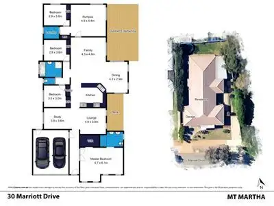 Floorplan of Homely house listing, 30 Marriott Drive, Mount Martha VIC 3934