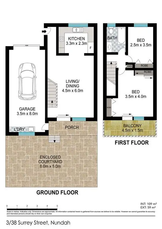 Floorplan of Homely townhouse listing, 3/38 Surrey Street, Nundah QLD 4012