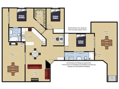 Floorplan of Homely apartment listing, 50/287 Wickham Terrace, Spring Hill QLD 4000