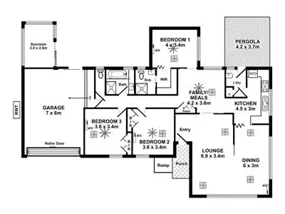 Floorplan of Homely house listing, 3 Kooyonga Grove, West Lakes SA 5021