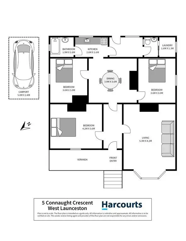 Floorplan of Homely house listing, 5 Connaught Crescent, West Launceston TAS 7250