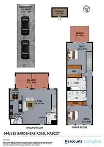 Floorplan of Homely unit listing, 144/635 Gardeners Road, Mascot NSW 2020