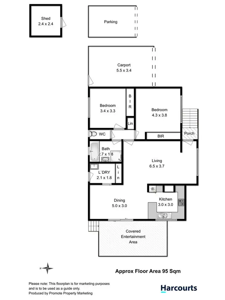Floorplan of Homely unit listing, 2/69 Churinga Waters Drive, Old Beach TAS 7017