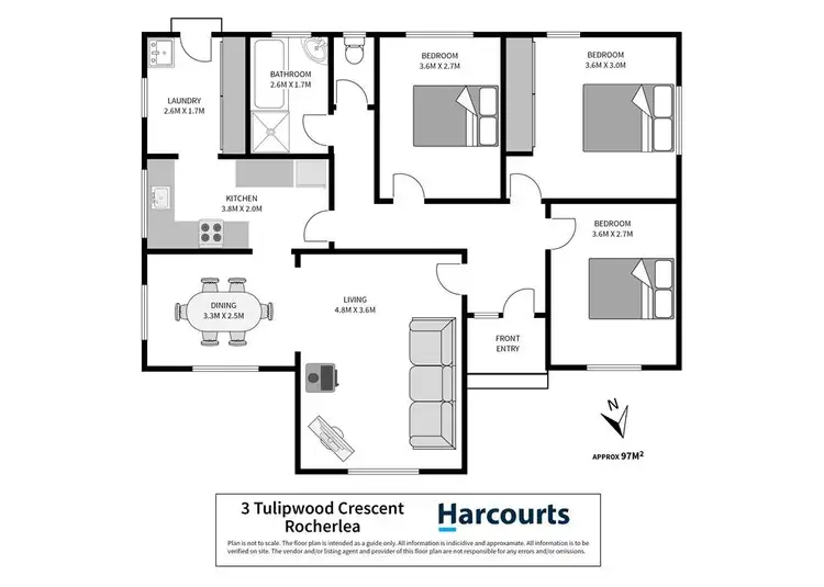 Floorplan of Homely house listing, 3 Tulipwood Crescent, Rocherlea TAS 7248