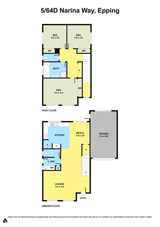 Floorplan of Homely townhouse listing, 5/64D Narina Way, Epping VIC 3076