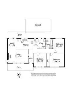 Floorplan of Homely unit listing, 1/464 Boronia Road, Wantirna South VIC 3152