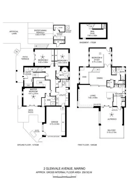 Floorplan of Homely house listing, 2 Glenvale Avenue, Marino SA 5049