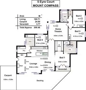 Floorplan of Homely house listing, 5 Eyre Court, Mount Compass SA 5210