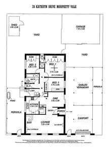 Floorplan of Homely house listing, 28 Kathryn Drive, Morphett Vale SA 5162