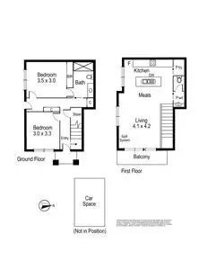 Floorplan of Homely townhouse listing, 1/440 Stud Road, Wantirna South VIC 3152