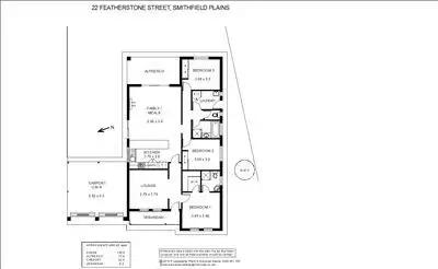 Floorplan of Homely house listing, 22 Featherstone Street, Smithfield Plains SA 5114
