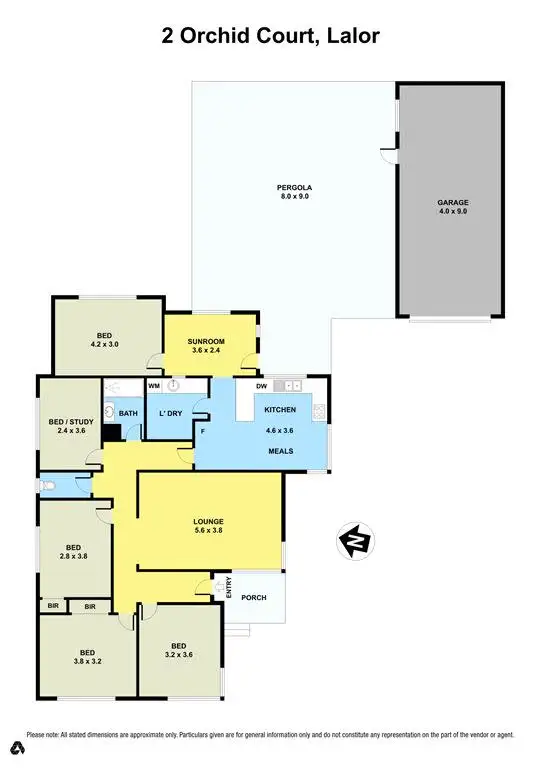 Floorplan of Homely house listing, 2 Orchid Court, Lalor VIC 3075