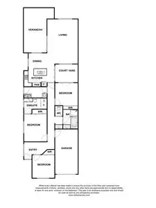Floorplan of Homely semi-detached listing, 1/7 Entry Drive, Merrimac QLD 4226